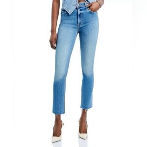 MOTHER THE MID RISE DAZLER ANKLE FRAY JEANS in Riding The Cliffside Size 26